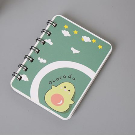 Sổ tay cute ghi chép kế hoạch, công thức, từ vựng - sổ mini gáy lò xo họa tiết Bơ Tròn Avocado xinh xắn 80 trang BMBooks