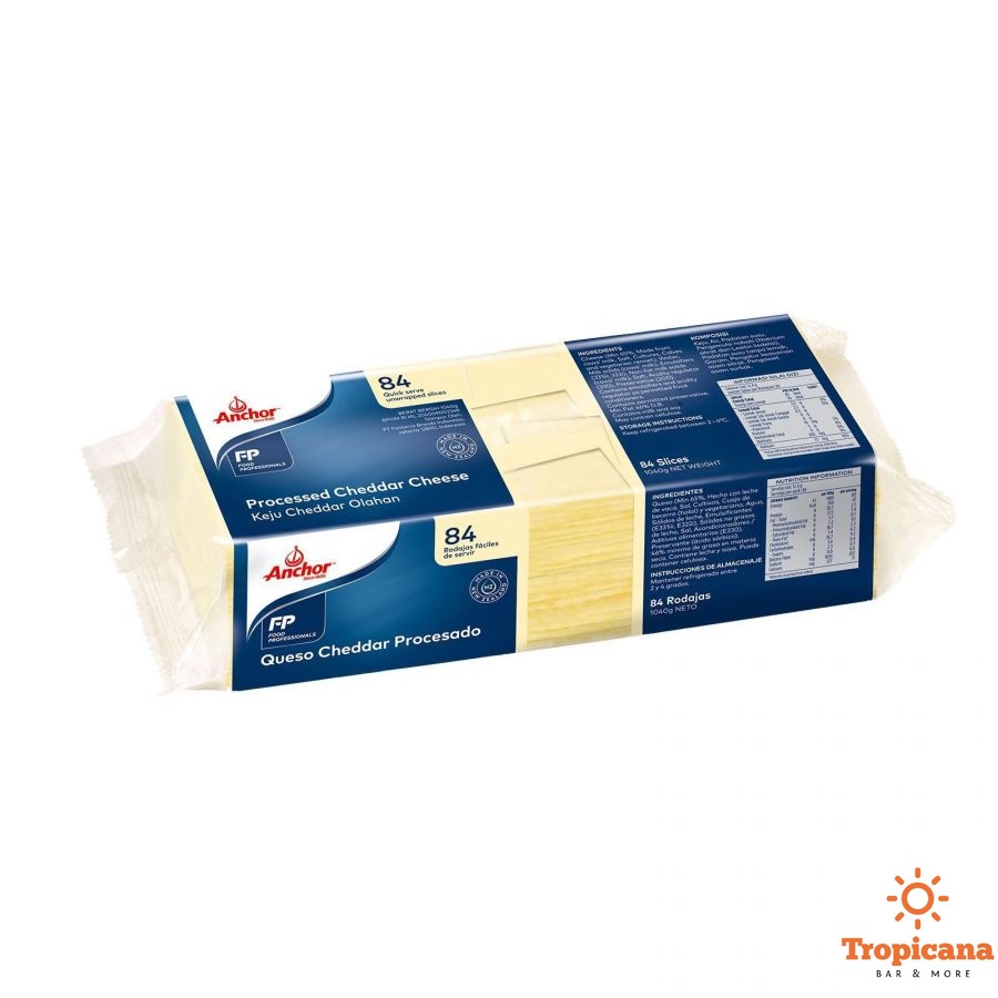 Phô mai lát Cheddar Anchor New Zealand 84 lát - Gói 1040g