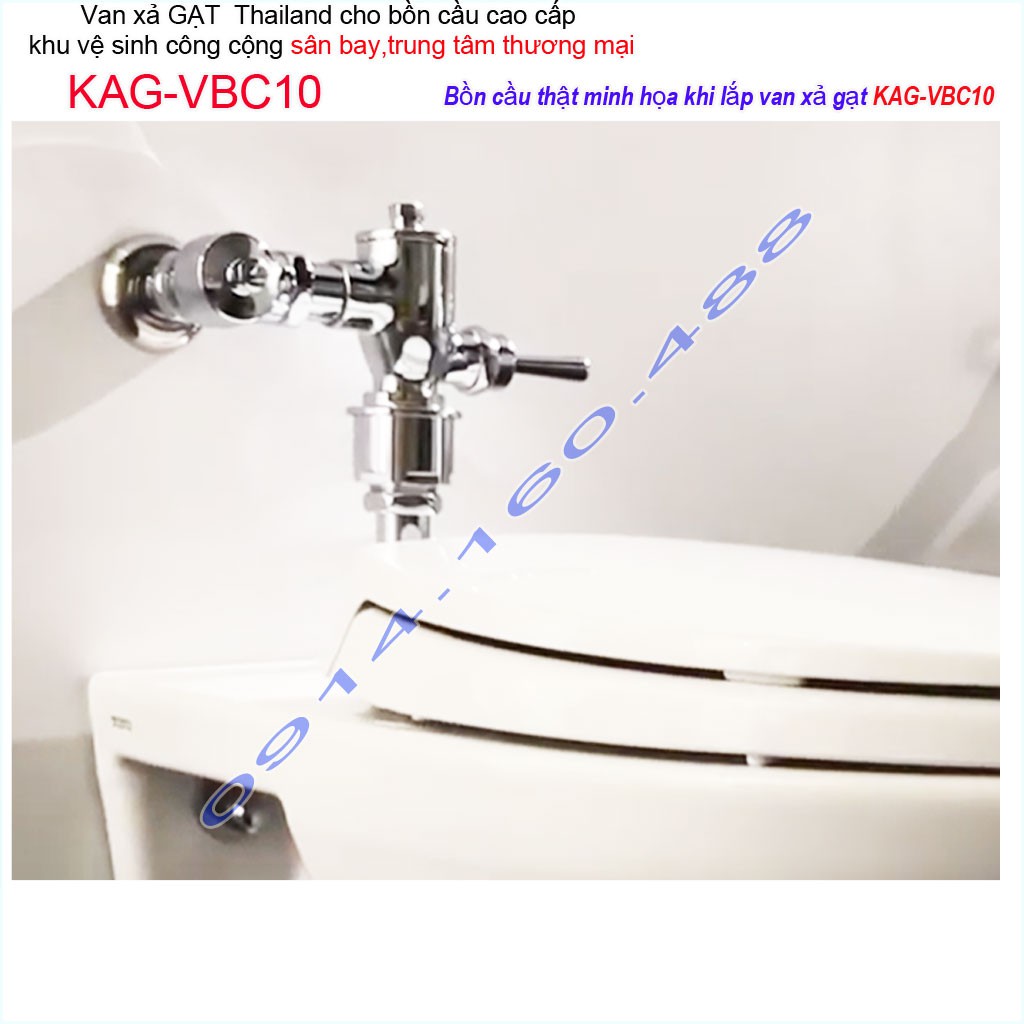 Van xả gạt bồn câu KAG-VBC10, van xả cho bồn cầu Toto, Inax treo tường không thùng nước( không bồn cầu)