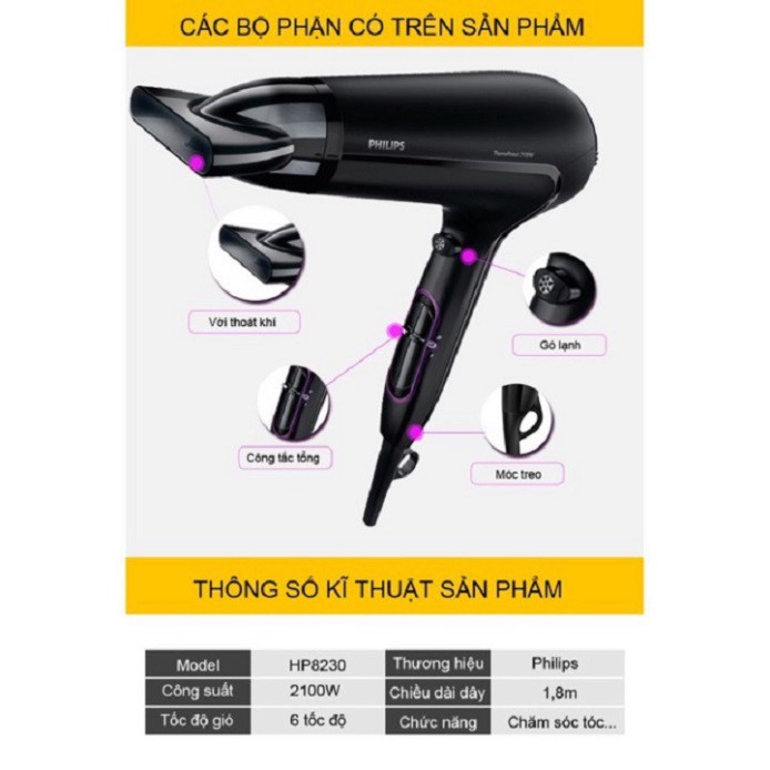 Máy sấy tóc Philips HP8230 công suất 2100W [M]