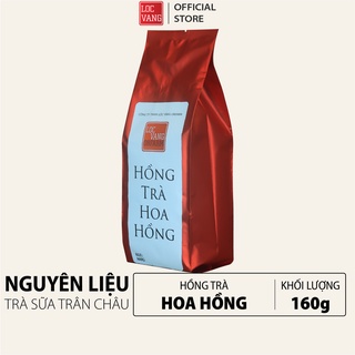 HỒNG TRÀ HOA HỒNG Nguyên Liệu Làm Trà Sữa Trân Châu Đường Đen Tự Pha 160g