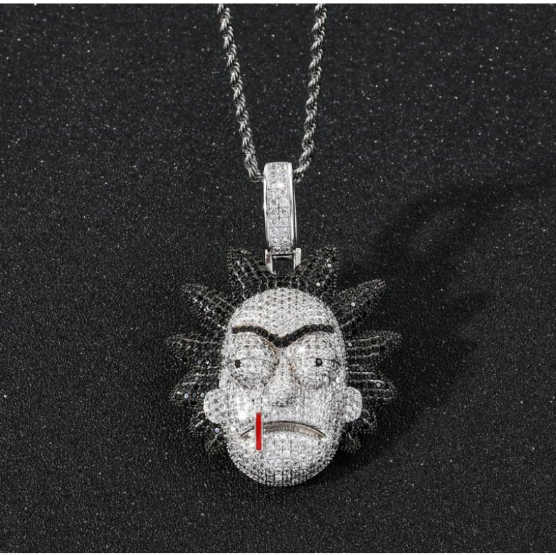 Dây chuyền mặt đá zicron phong cách hip hop cá tính sáng tạo