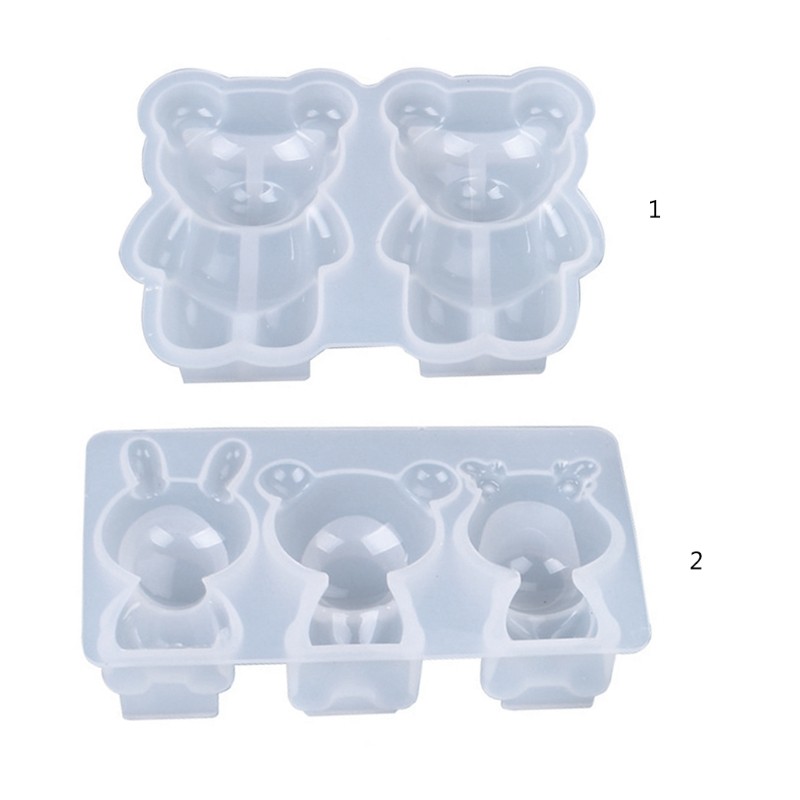 Khuôn Silicon làm đồ trang trí thủ công DIY hình gấu dễ thương