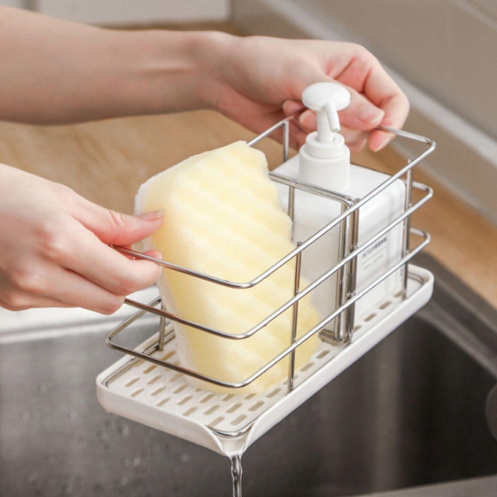 Khay Đựng Xà Phòng Ráo Nước Bằng Thép Không Gỉ Cho Nhà Bếp