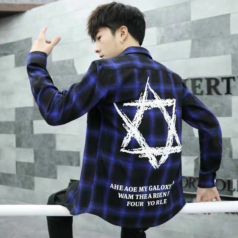 (HCM) Áo Sơ Mi Nam Tay Dài Caro Thời Trang Hàn Quốc Genz Hottrend Cho Các Anh Em KME STORE