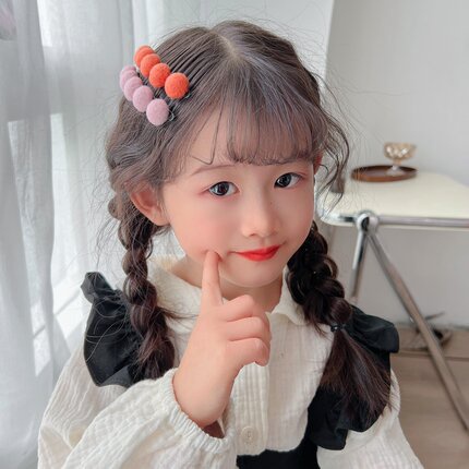 Kẹp Tóc Lông Xù Xinh Xắn Đáng Yêu Cho Nữ Kiểu Hàn Quốc