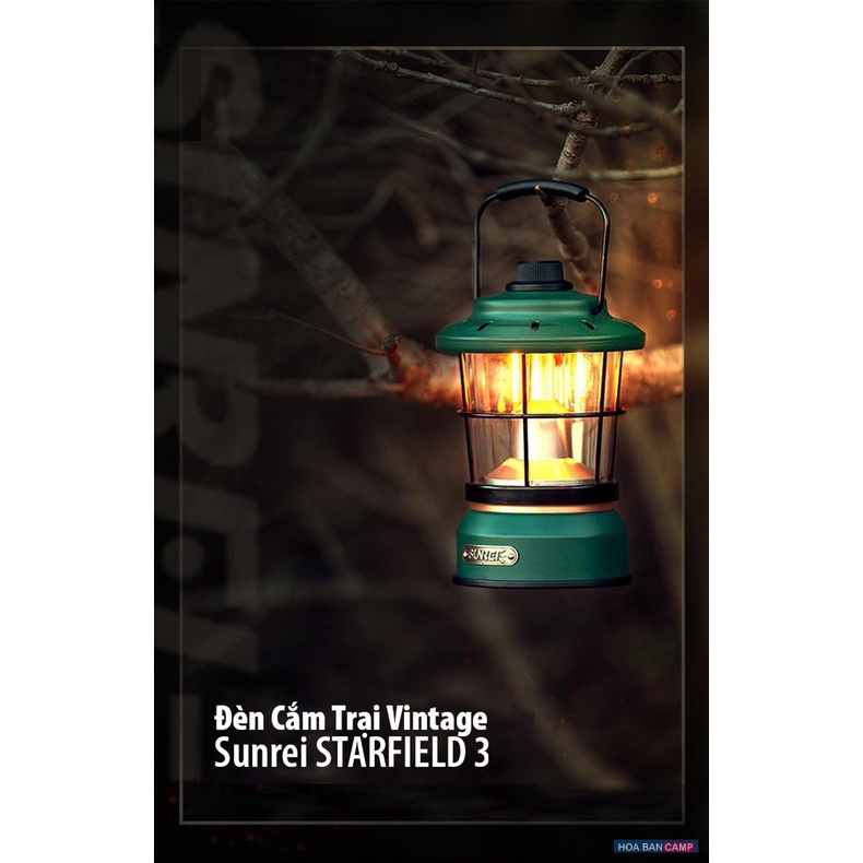Đèn Bão Cắm Trại Vintage Sunrei STARFIELD 3 | 230Lumens