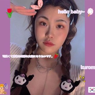 Dây Cột Tóc Cao Su Co Giãn Gắn Búp Bê Nhồi Bông Hoạt Hình Phong Cách Nhật Hàn Dễ Thương Cho Bé Gái