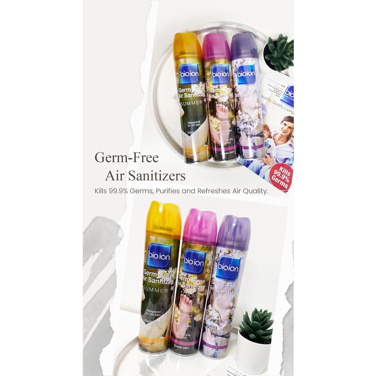 Chai Xịt Bioion Germ-Free Air Sanitizer Làm Sạch Khuẩn Không Khí Hương Sumer 300ml