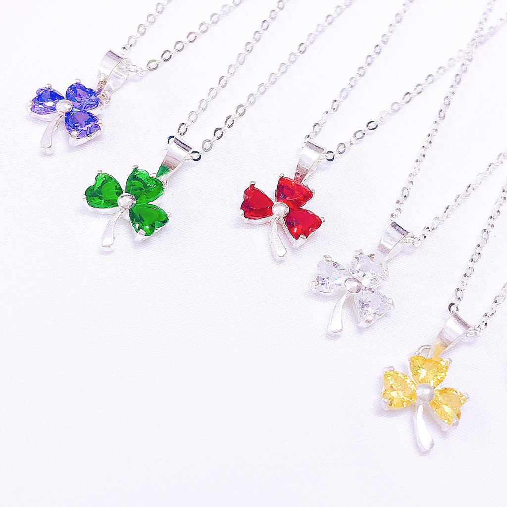 Dây chuyền nữ bạc ta mặt cỏ 3 lá cực xinh [ Xả lỗ ] Trang sức bạc JQN