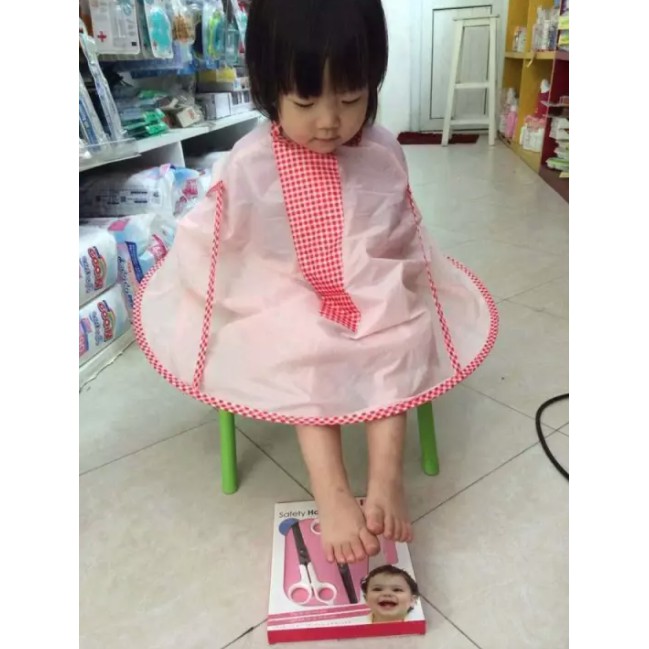 Áo choàng cắt tóc có khay hứng