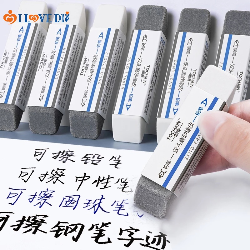 Bút Gôm Hai Đầu Bằng Cao Su Carbon Nhám Hai Đầu Tẩy Bút Cát Nửa Đầu Thiết Thực Cho Trẻ Em