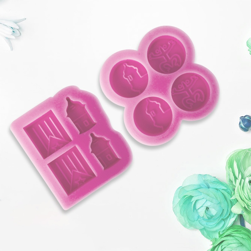 Khuôn Silicone Làm Mặt Trang Sức Thủ Công DIY Hình Lá Cờ Ếch