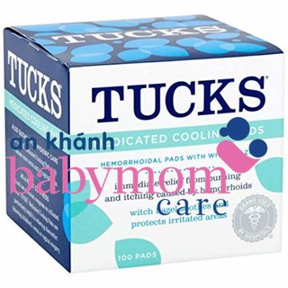 Miếng dán lạnh giảm đau sau sinh tucks 100 pads