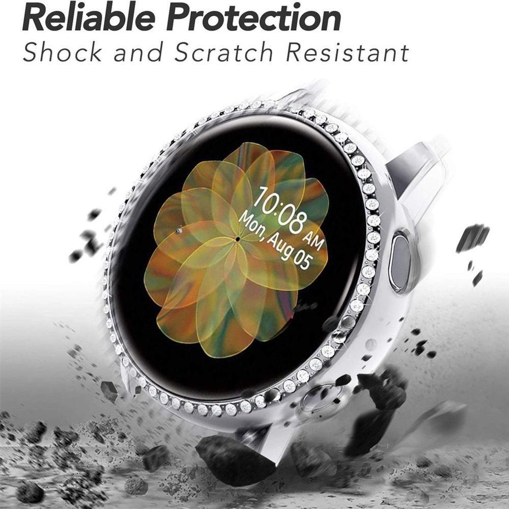 BTLIMER Ốp Bảo Vệ Bằng PC Cứng Chống Sốc Lấp Lánh Cho Đồng Hồ Samsung Galaxy Watch Active 2 40mm 44mm