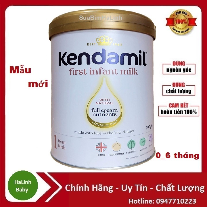 [Nhập mã SUABIM123 giảm 30k] Sữa Bột Kendamil số 1,2,3 900g [Date 2023]