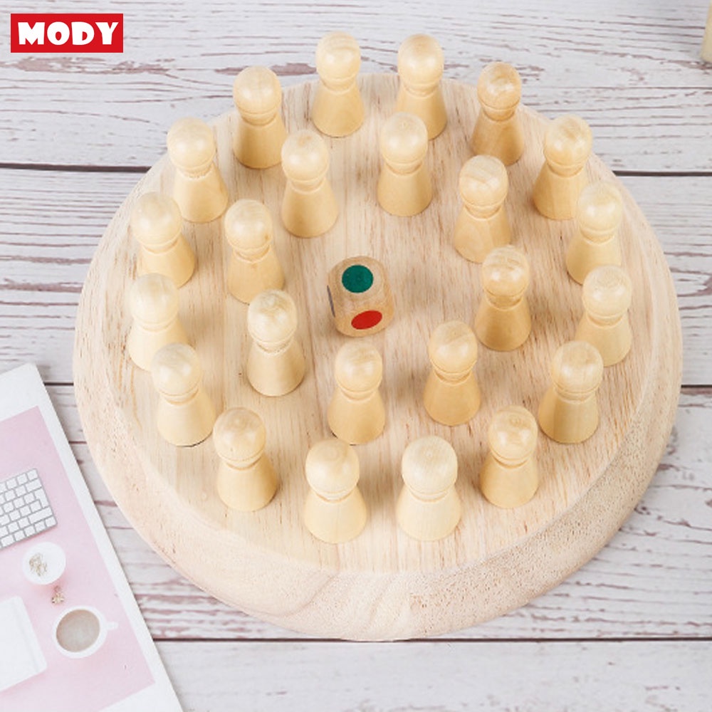 Trò chơi cờ trí nhớ Memory Chess phát triển trí nhớ và tư duy cho bé bằng gỗ MODY M18175