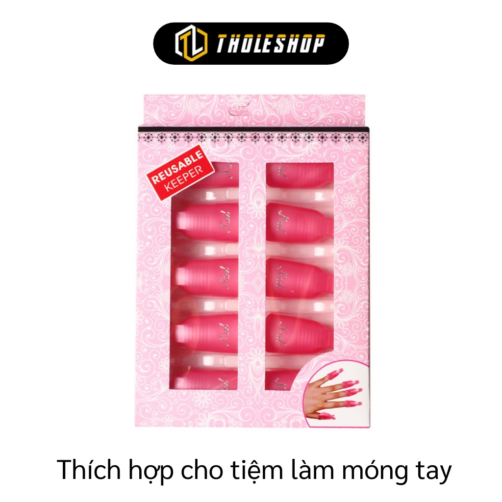 Kẹp Ủ Móng Tay - Bộ 10 Kẹp Nhựa Ủ Tháo Gel Sơn Móng Tay Dễ Dàng Và Nhanh 7323