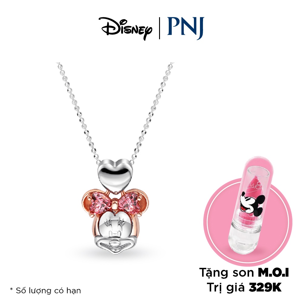 Mặt dây chuyền bạc đính đá Disney|PNJ Minnie ZT00H000001