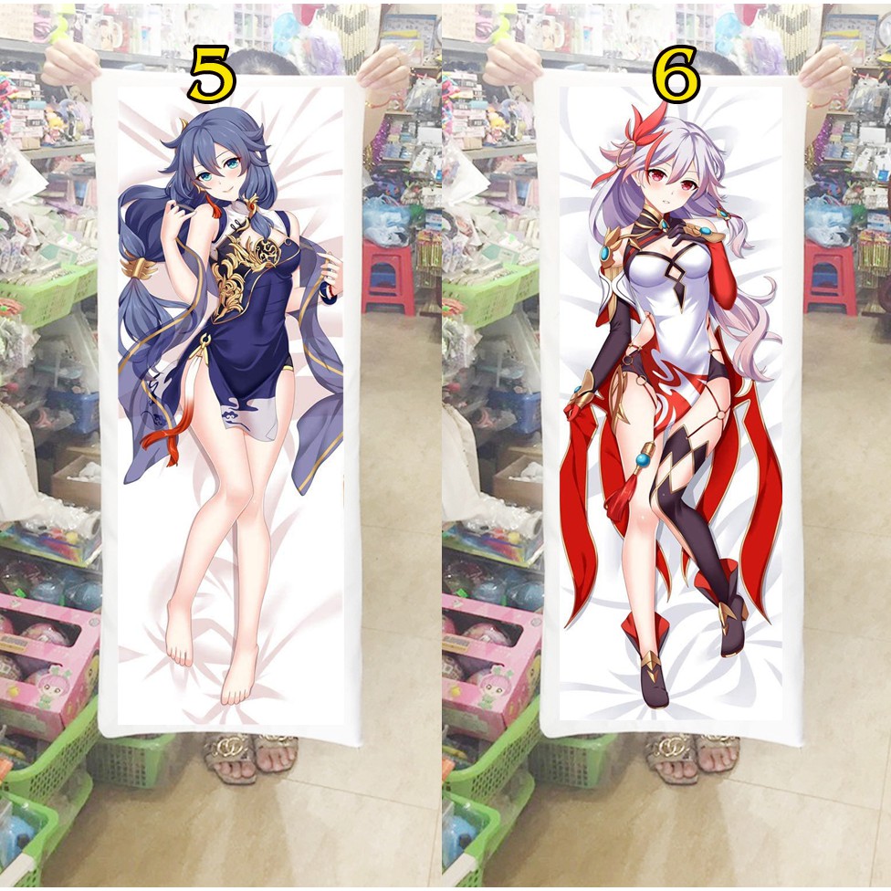 Gối ôm dài Gối ngủ anime Honkai Impact 3rd (Tặng 1 poster hoặc 1 huy hiệu)