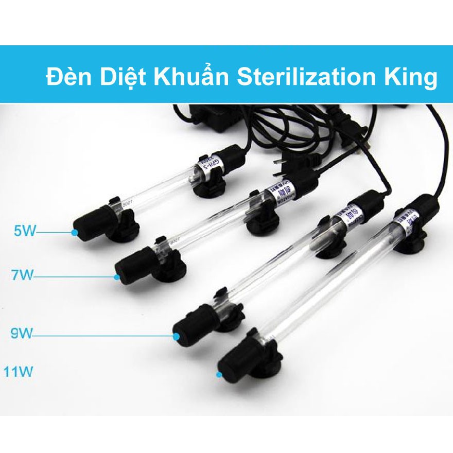 Đèn UV 9W Diệt Tảo Diệt Khuẩn Cho Bể Cá Sterilization King 107 cao cấp