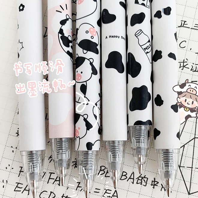 Bộ 6 Bút Máy Bấm Mực Đen Trắng Dòng Sản Phẩm Tốt Cho Học Sinh