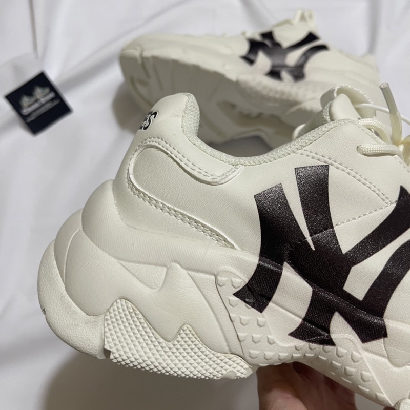 Giày boston MLB NY đen chữ nghiêng mới cao cấp giày MIB NY trắng full box bảo vệ túi kèm xách