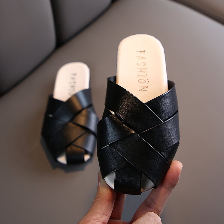 Giày Sandal Da Đế Mềm Chống Trượt Cho Bé Từ 3-18 Tuổi