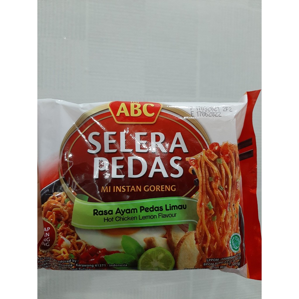 1 Thùng 40 Gói Mì Xào Khô Gà Lá Chanh Cay Vừa ABC Indonesia Vị Đậm Đà Rất Ngon