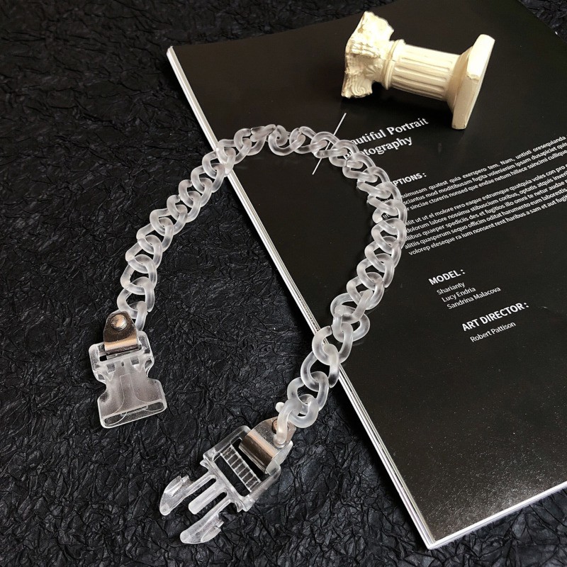 Dây Chuyền Phối Khóa Cài Bằng Acrylic Phong Cách Punk Cá Tính
