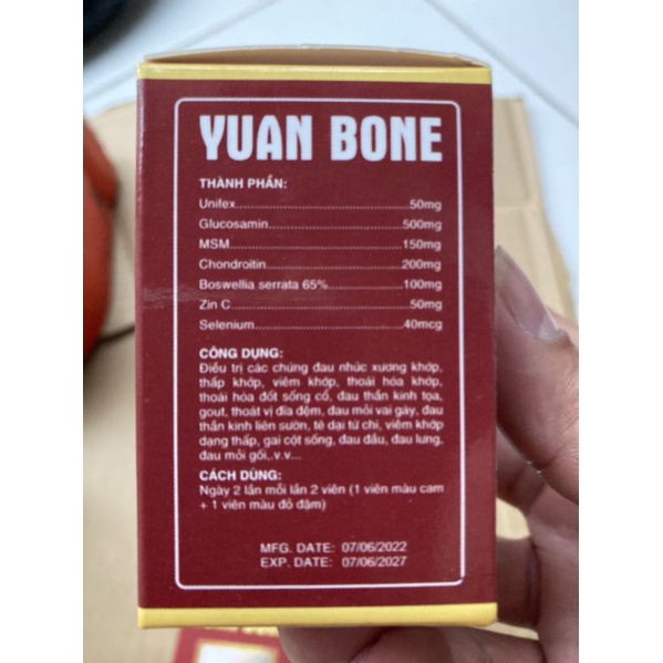 Hỗ Trợ Xương Khớp Yuan Bone Malaysia Chính Hãng - Yuan Bone Malaysia