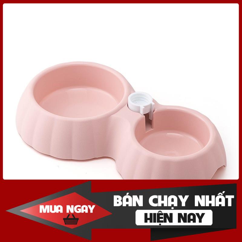 [❌GIÁ SỈ❌] Bát Ăn Đôi Cấp Nước Tự Động Dành Cho Chó Mèo Hình Quả Bí Ngô – Mã BABS85 0 ❤️