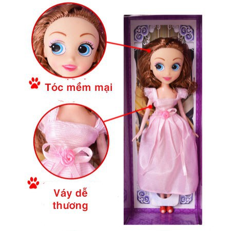 Đồ Chơi Búp Bê Barbie Cao 24cm - Đồ Chơi Búp Bê Công Chúa Cho Trẻ Em Màu Sắc Ngẫu Nhiên