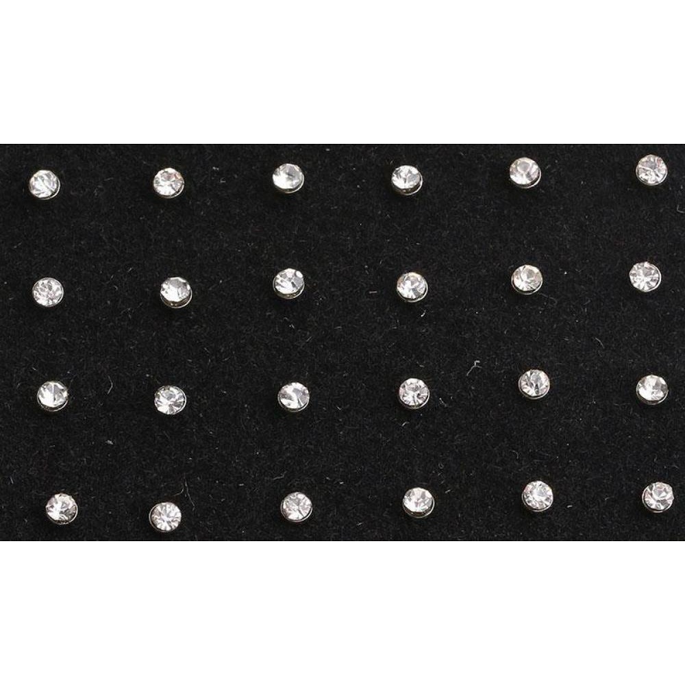 Bộ 60 Khuyên Mũi Đính Đá Pha Lê Đơn Giản Bằng Thép Phẫu Thuật D5F1