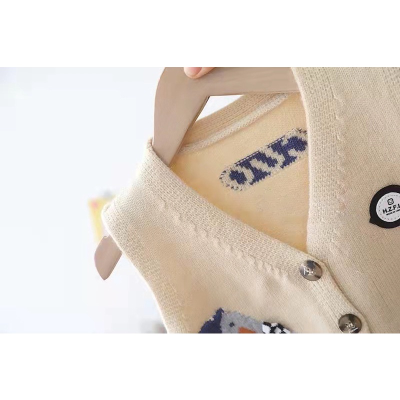 Áo Ghi Lê Dệt Kim Thời Trang Thu Đông Cho Bé 0-4 Tuổi