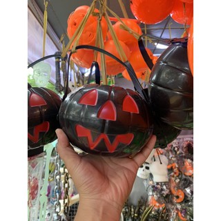 Giỏ Bí Ngô Đựng Kẹo 19cm Halloween