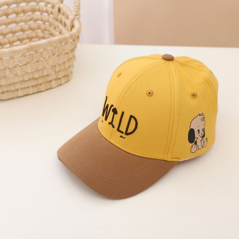 Mũ lưỡi trai chống nắng thêu họa tiết hoạt hình thời trang dễ thương cho bé