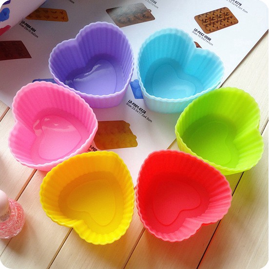 Khuôn cốc tròn bằng silicone làm bánh muffin tiện lợi