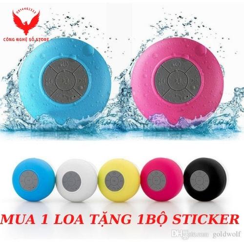 Loa nhà tắm, loa Bluetooth không dây, loa chống thấm nước, tặng kèm bộ sticker dễ thương