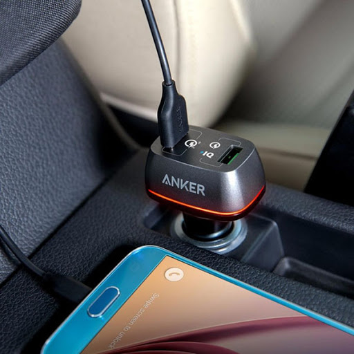 Sạc ô tô Anker A2224 PowerDrive+ 2 cổng 36w có hỗ trợ sạc nhanh Quick Charge 3.0