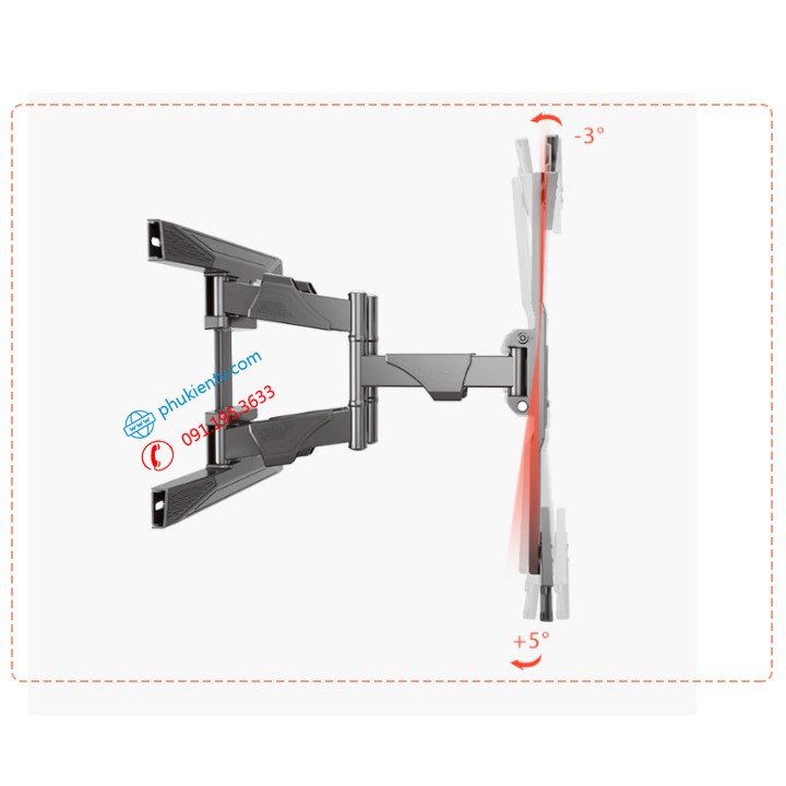 Giá Treo Tivi Góc Xoay NB P6 45 - 75 Inch - Khung Treo Tivi Xoay Đa Năng - Hàng Chính Hãng North Bayou