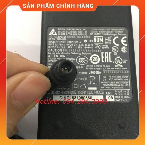 Adapter nguồn Delta 12V 1.25A chân kim dailyphukien