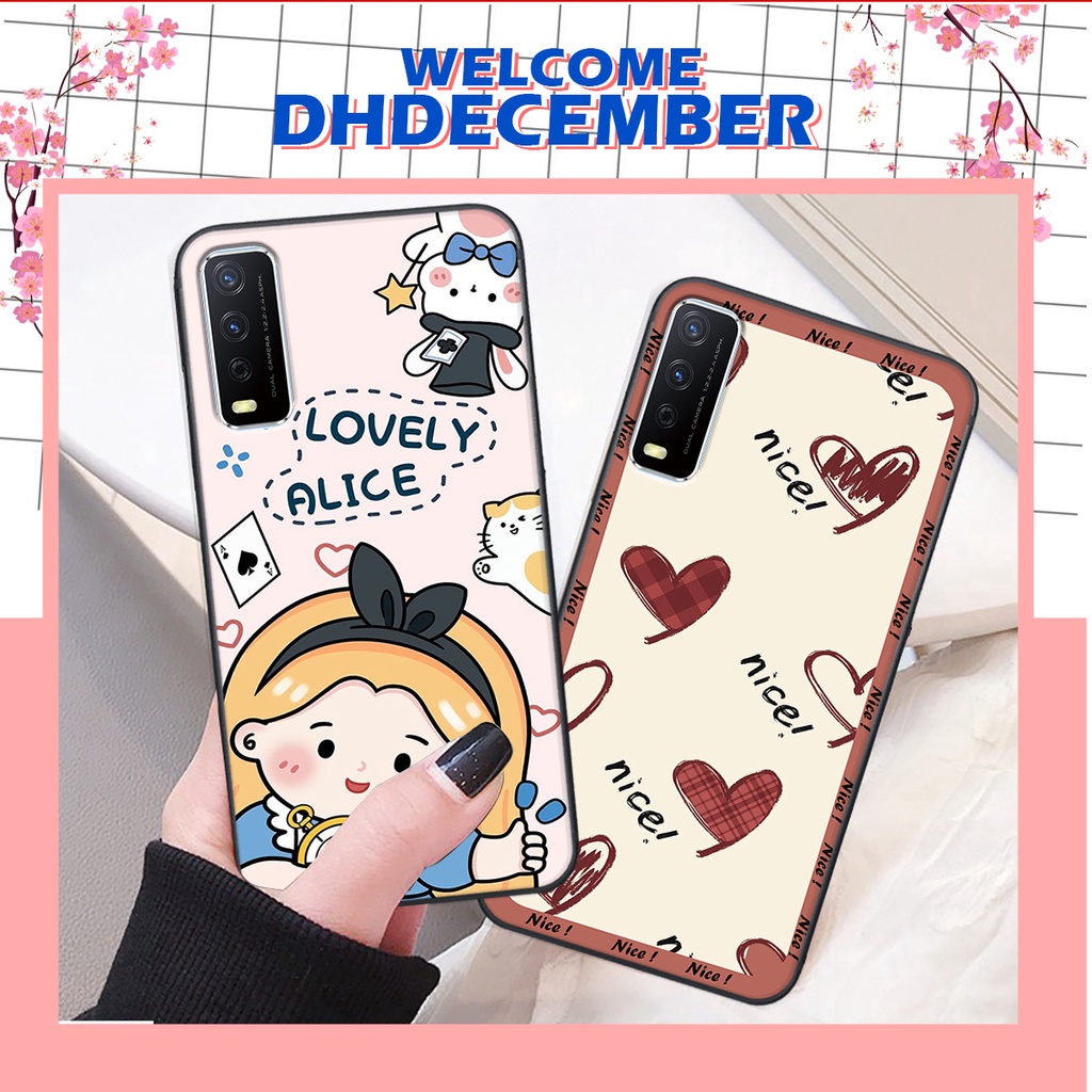 Ốp lưng Vivo Y12S 2021 / Y20 in hình nice ,good luck happy ốp xinh viền dẻo đẹp chất