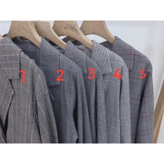 blazer kẻ 1 lớp