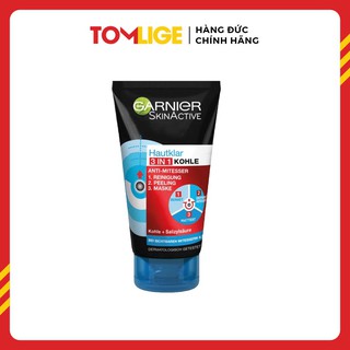 Sữa Rửa Mặt Garnier Hautklar 3 in1 Anti Mitesser Giảm Mụn Đầu Đen, 150 ml