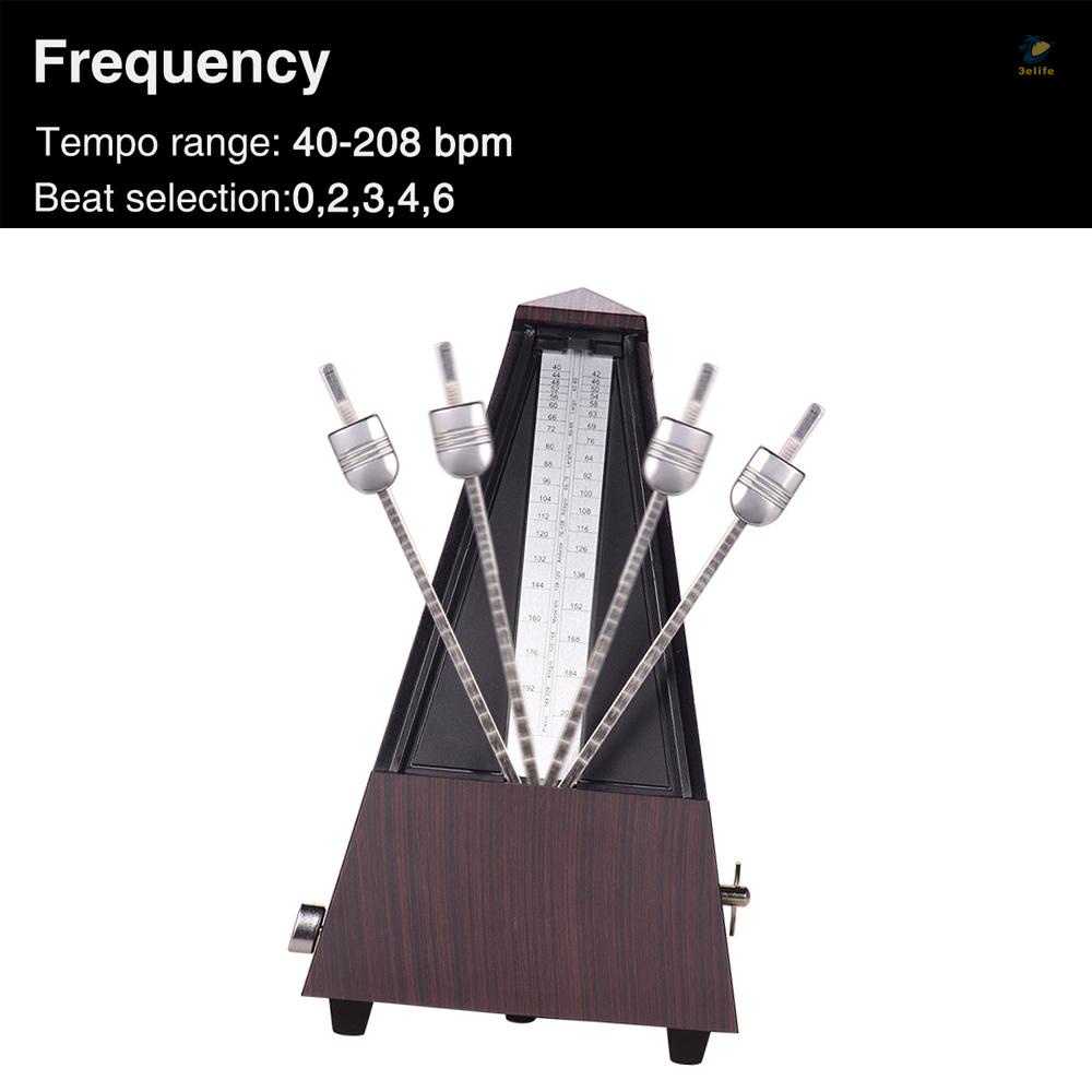 Máy Đếm Nhịp Cơ Học Hình Kim Tự Tháp Bằng ABS Cho Người Mới Bắt Đầu Chơi Đàn Violin Piano Bass Eelfevn6