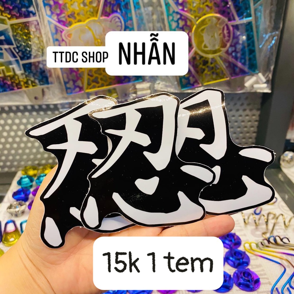 Tem Lẻ Decal Chữ Dán mọi vị trí trên xe