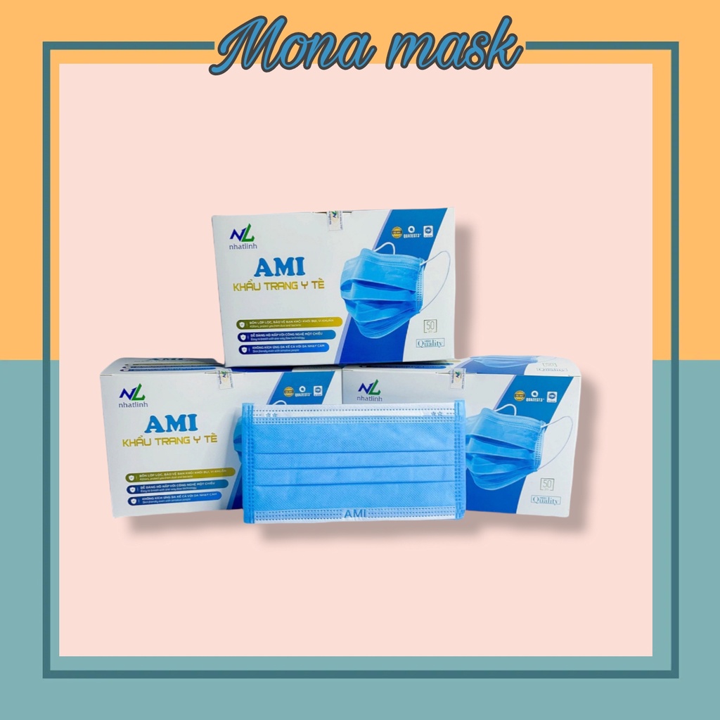 Khẩu trang y tế Ami Medical Mask hộp 50c - Mona mask store