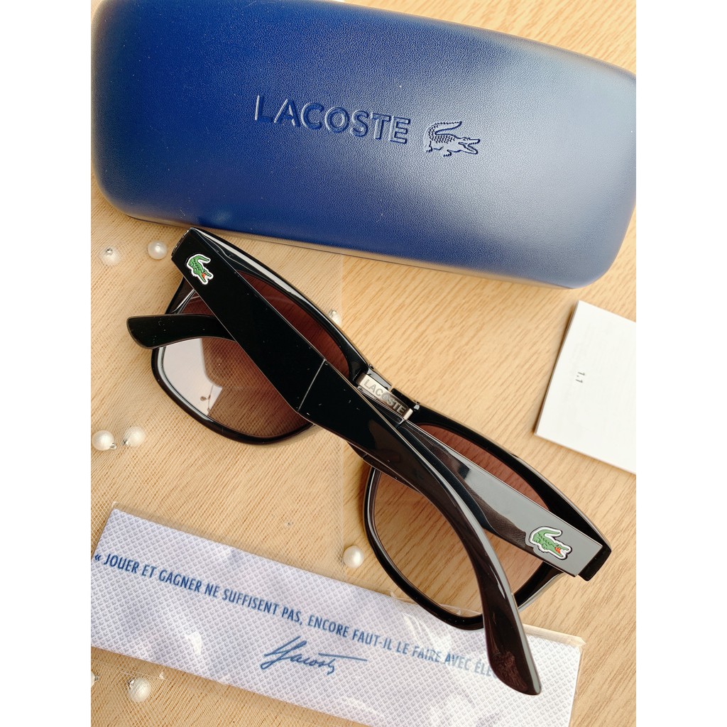Kính mát nam chính hãng LACOSTE Grey Gradient Square Unisex Sunglasses L778S 001 52