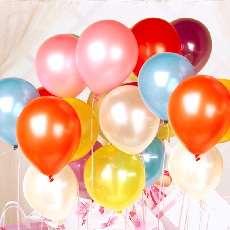 Bộ 50 quả bong bóng latex đủ màu sắc trang trí lễ tiệc